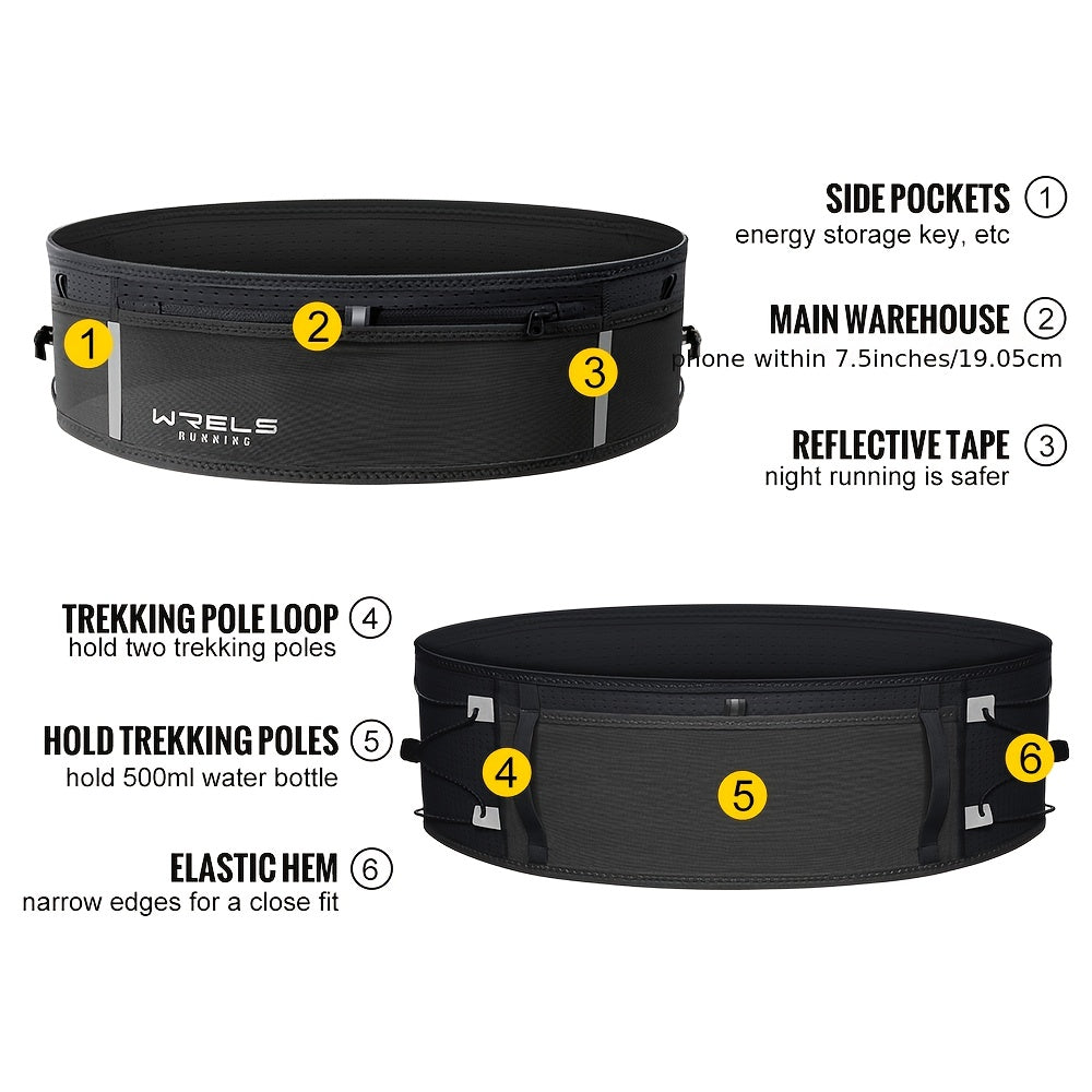 WRELS Invisible Running Belt – Lightweight, Breathable, Multi-Pocket Design