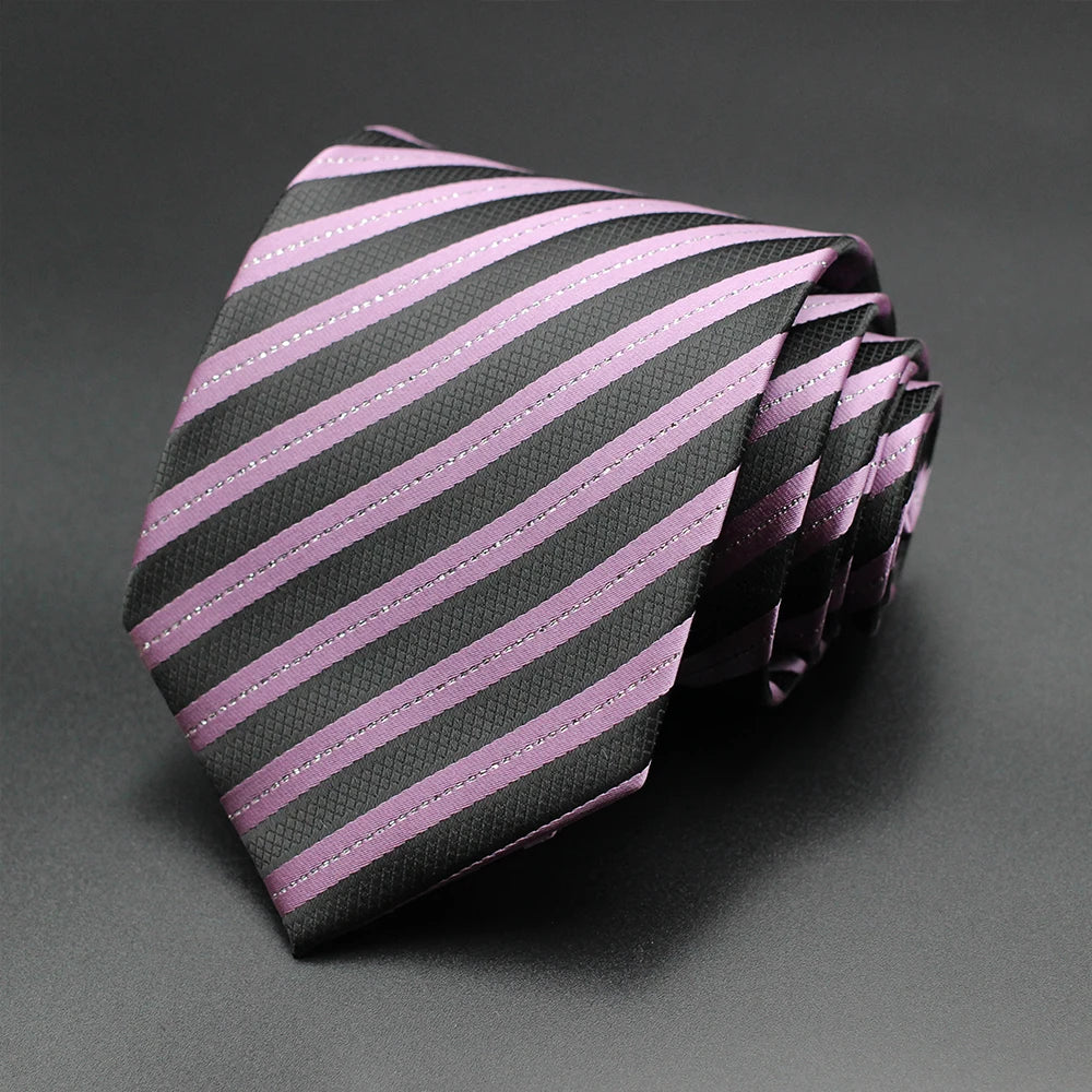 Tie Gravatas Fashion Wholesale Woven Striped Necktie Wedding Accessories Blue Man Fit Group Party Office Neck Ties