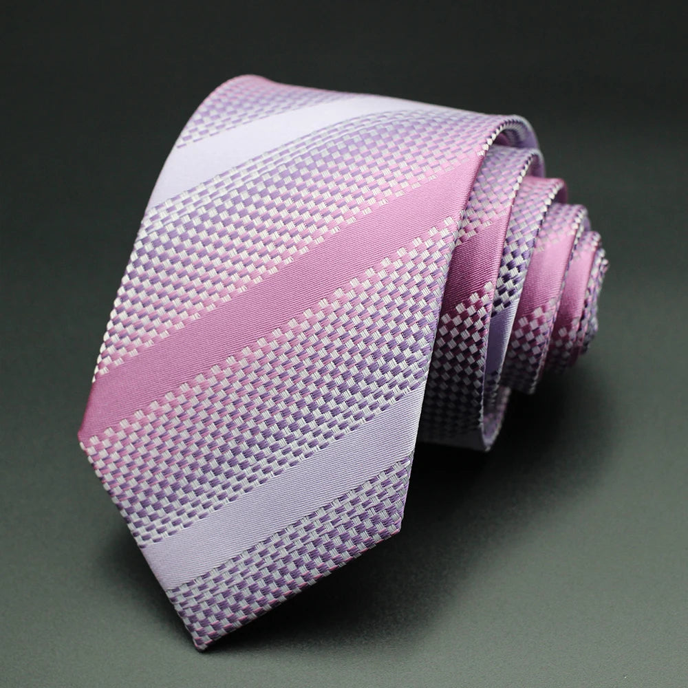 Tie Gravatas Fashion Wholesale Woven Striped Necktie Wedding Accessories Blue Man Fit Group Party Office Neck Ties