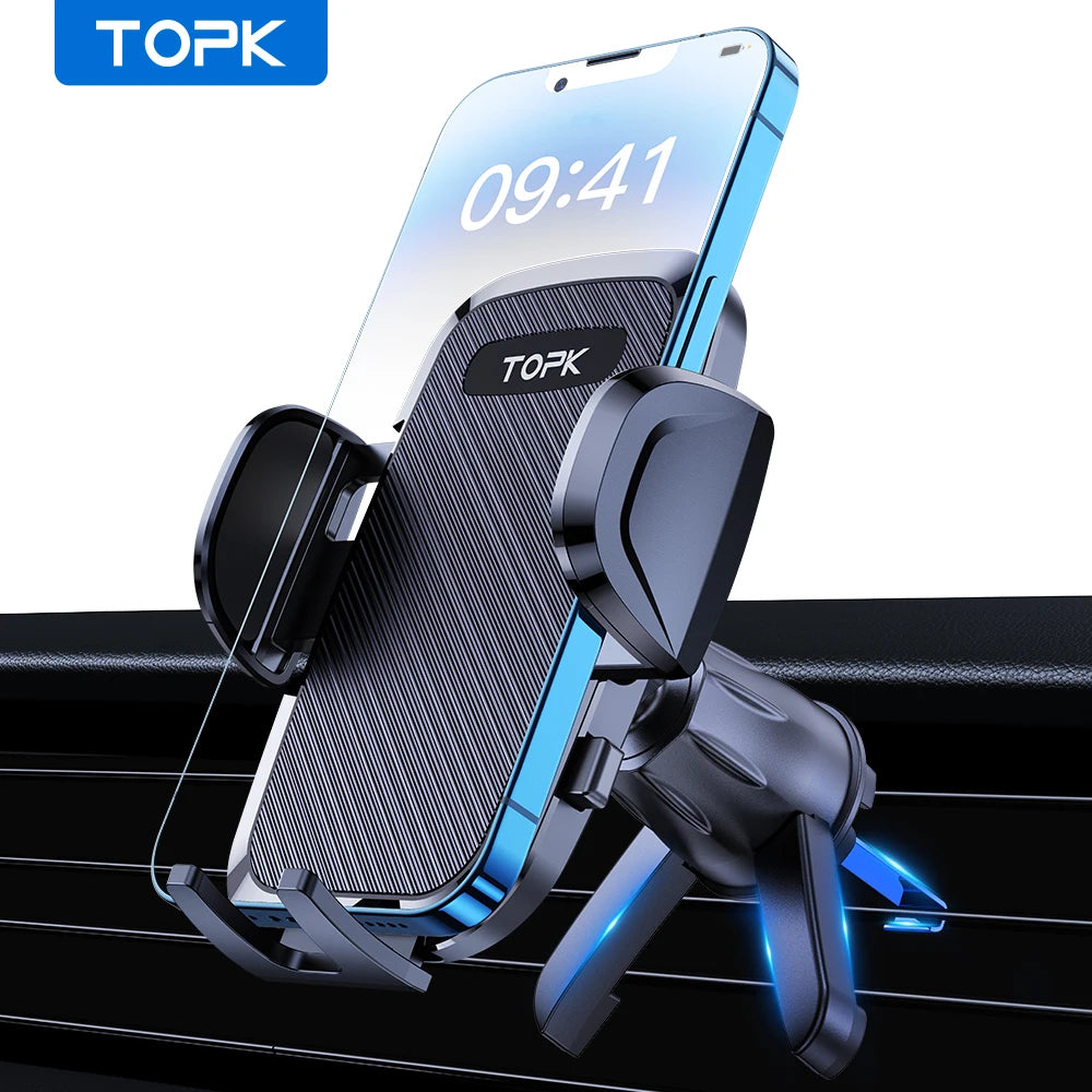 TOPK Gravity Car Phone Holder – Universal Air Vent Mount for All Phones