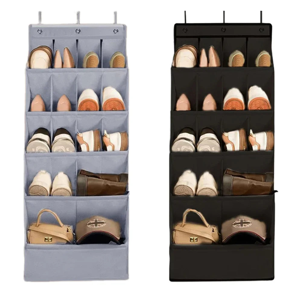 Hanging Shoe Organizer Holds 12 Pairs Large Pocket Shoe Holder Shoe Organizer Door Hanger Door Shoe Storage Rack with Pockets