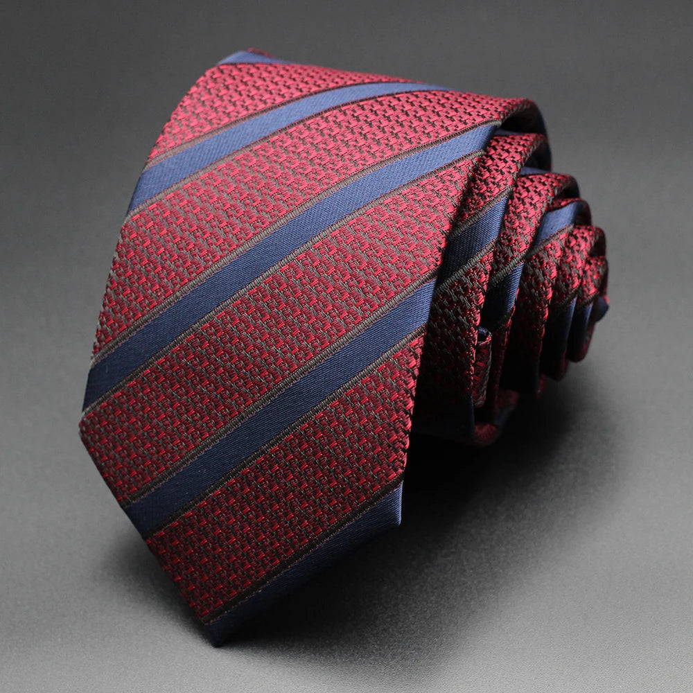 Tie Gravatas Fashion Wholesale Woven Striped Necktie Wedding Accessories Blue Man Fit Group Party Office Neck Ties