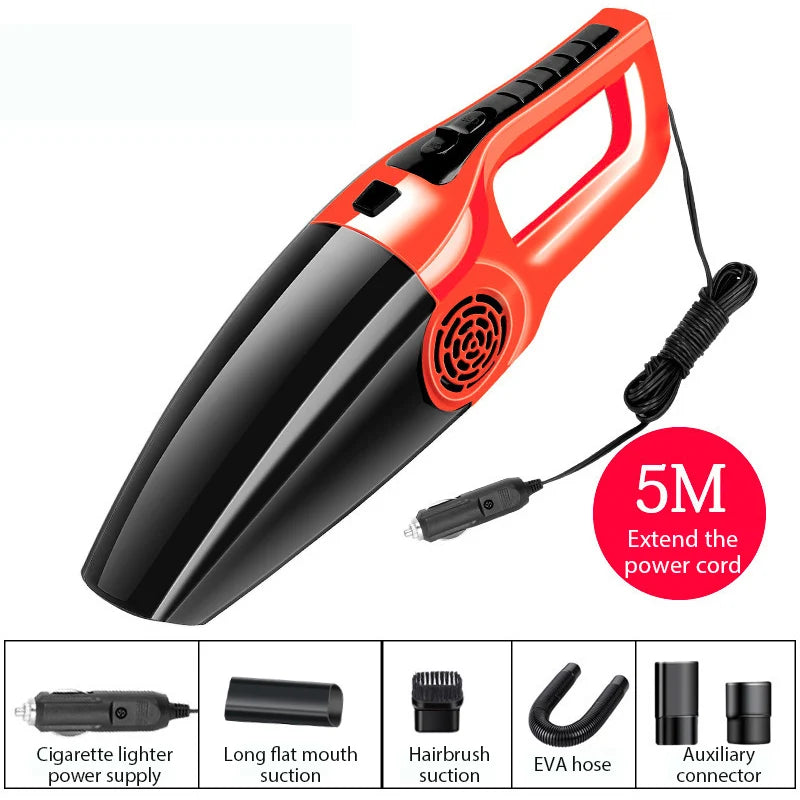 Portable Car Vacuum – Compact, Powerful, Dual Dry & Wet Cleaning