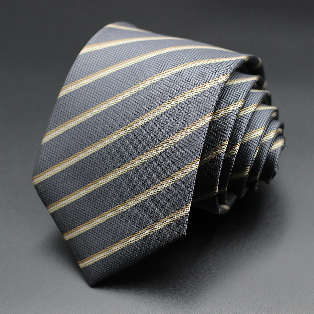 Tie Gravatas Fashion Wholesale Woven Striped Necktie Wedding Accessories Blue Man Fit Group Party Office Neck Ties