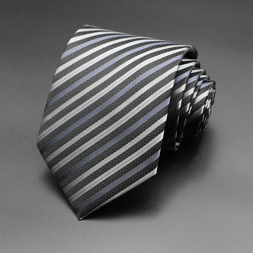 Tie Gravatas Fashion Wholesale Woven Striped Necktie Wedding Accessories Blue Man Fit Group Party Office Neck Ties