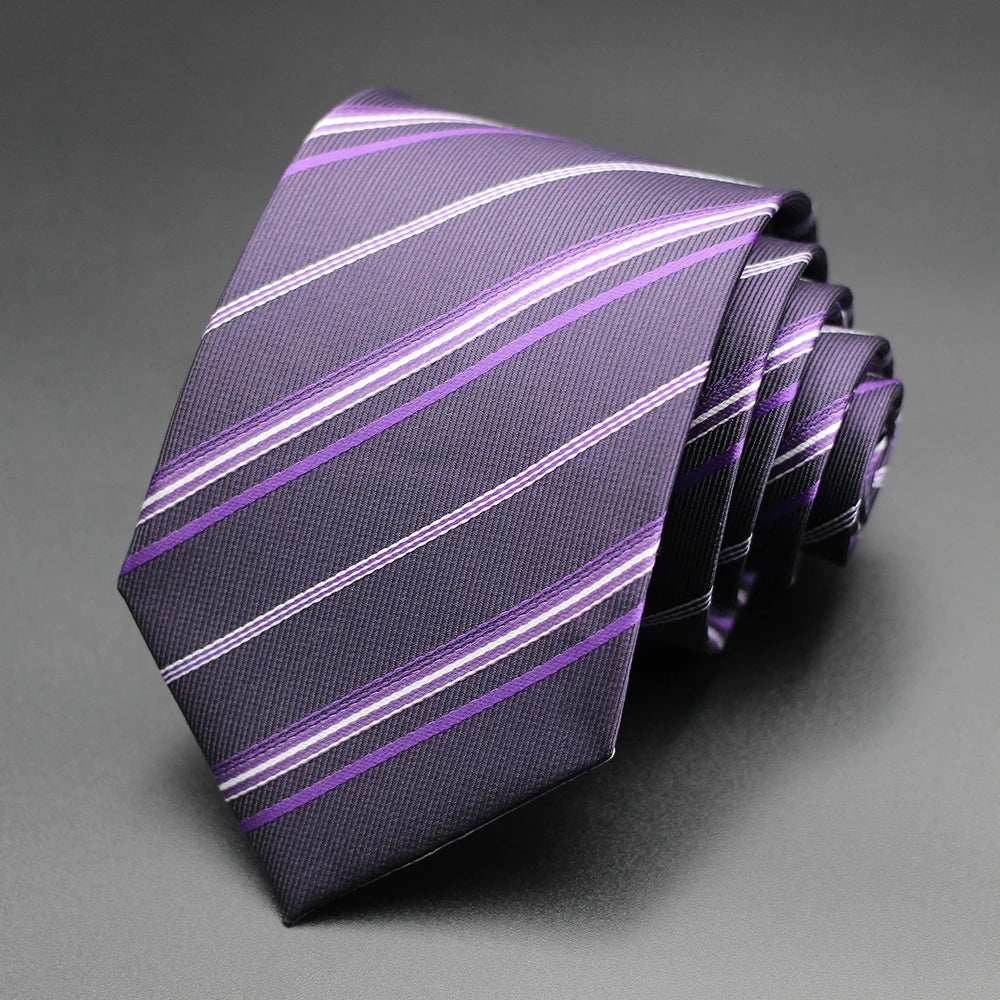 Tie Gravatas Fashion Wholesale Woven Striped Necktie Wedding Accessories Blue Man Fit Group Party Office Neck Ties