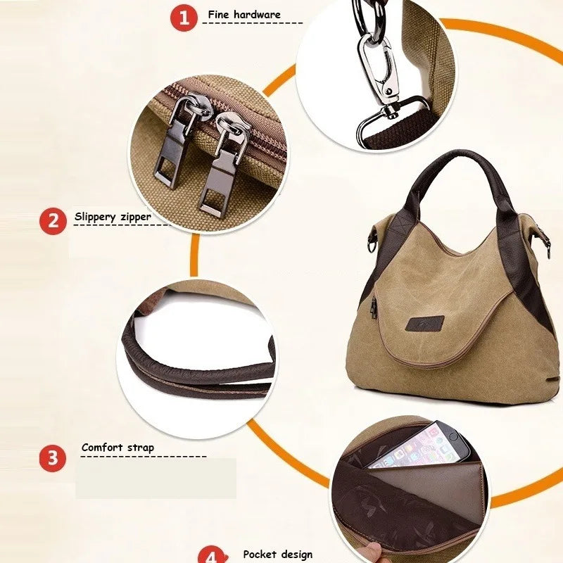 Womens Shoulder Bag Large Handbag Women Canvas Bag Travel Bags Crossbody Bag Overnight Bag