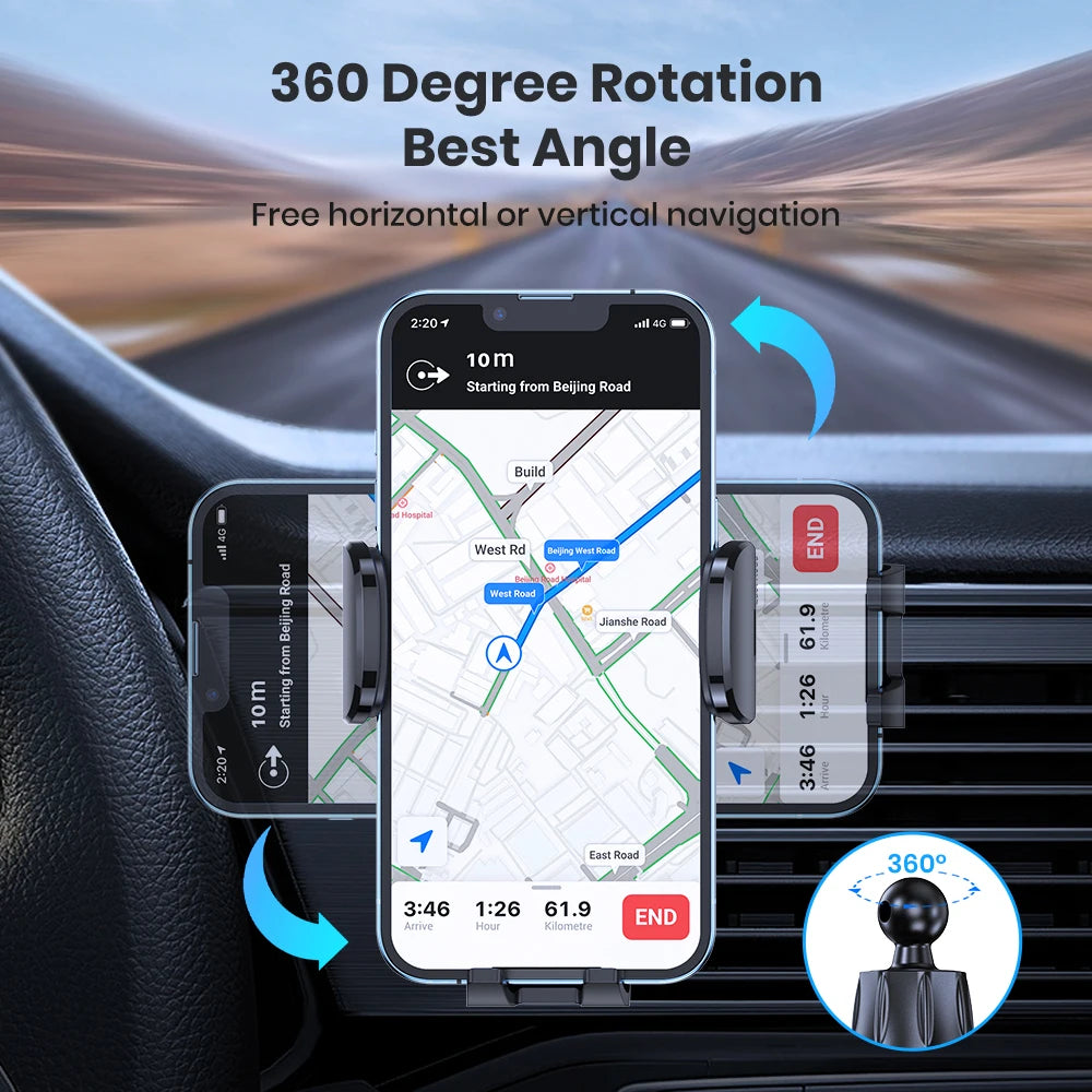 TOPK Gravity Car Phone Holder – Universal Air Vent Mount for All Phones