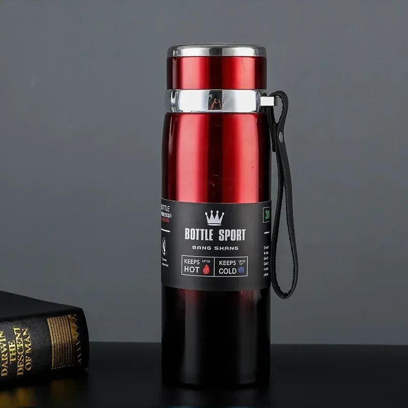 Stainless Steel Thermal Water Bottle – Keeps Drinks Hot or Cold