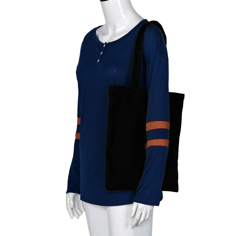 Foldable Canvas Tote Bag – Reusable Shoulder Bag for Women & Girls