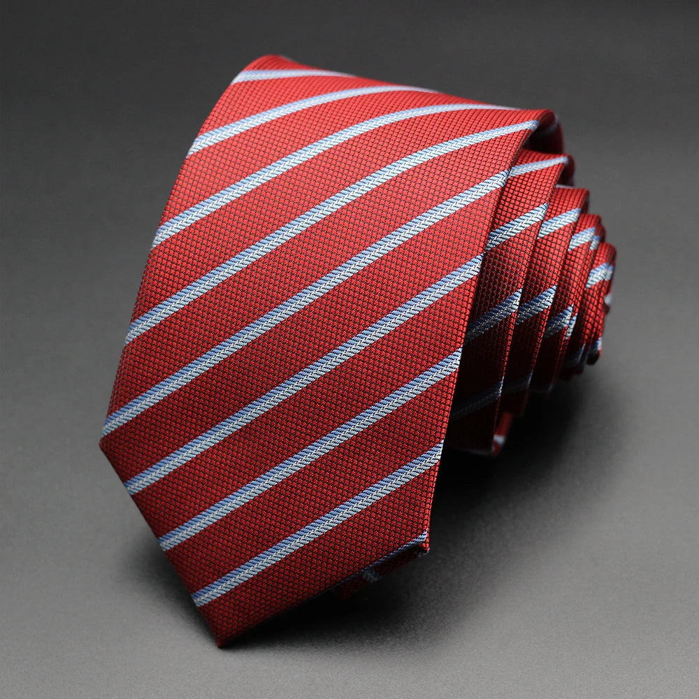 Tie Gravatas Fashion Wholesale Woven Striped Necktie Wedding Accessories Blue Man Fit Group Party Office Neck Ties