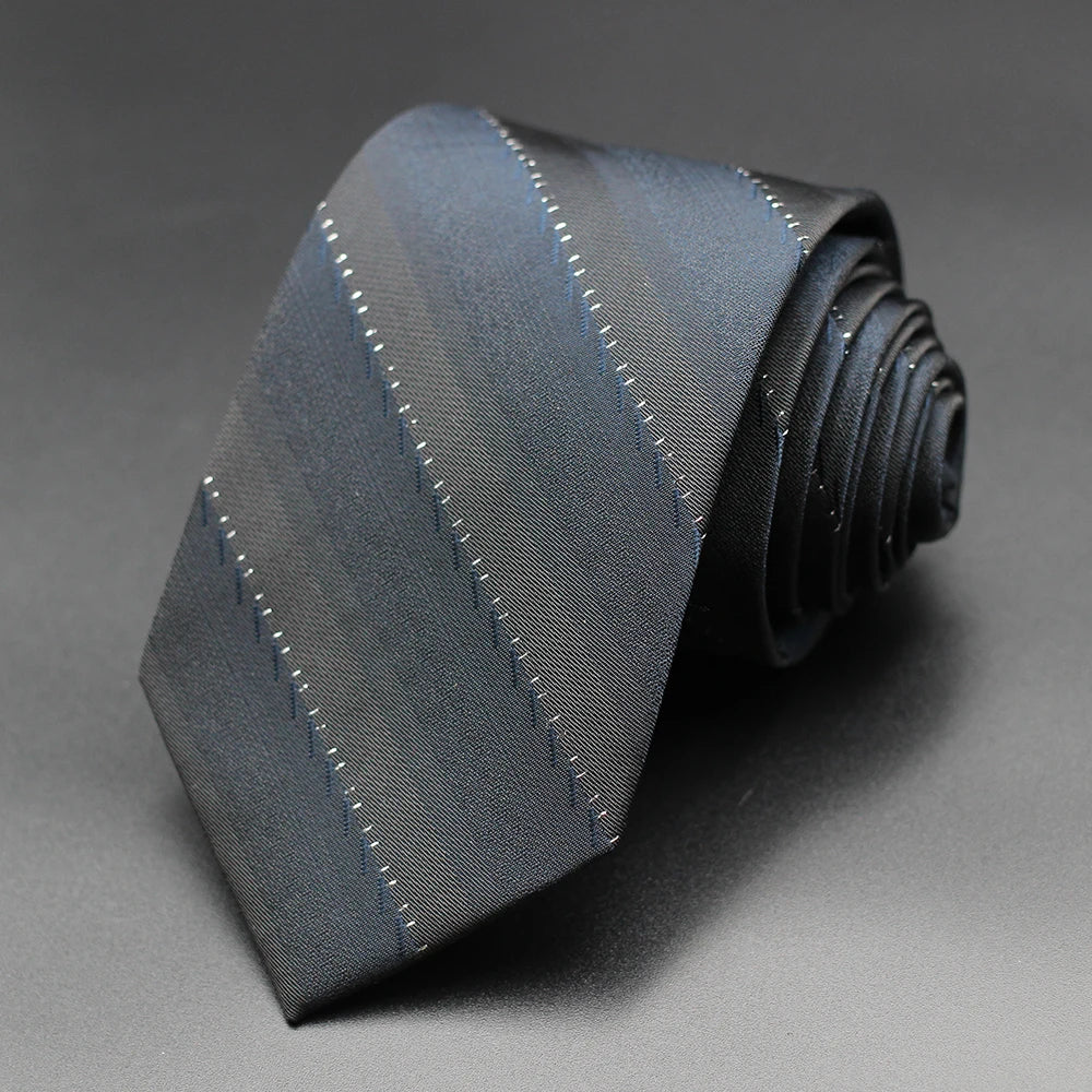 Tie Gravatas Fashion Wholesale Woven Striped Necktie Wedding Accessories Blue Man Fit Group Party Office Neck Ties