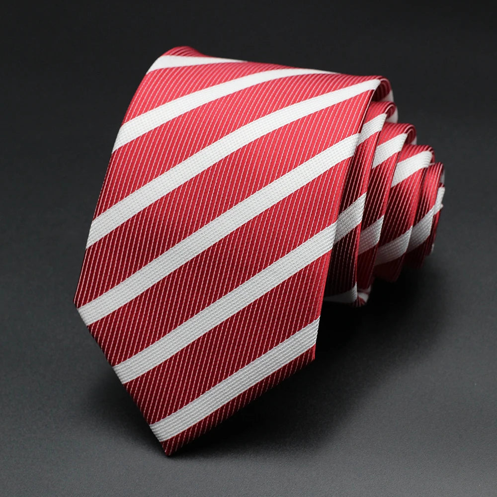 Tie Gravatas Fashion Wholesale Woven Striped Necktie Wedding Accessories Blue Man Fit Group Party Office Neck Ties