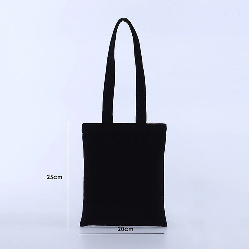 Foldable Canvas Tote Bag – Reusable Shoulder Bag for Women & Girls