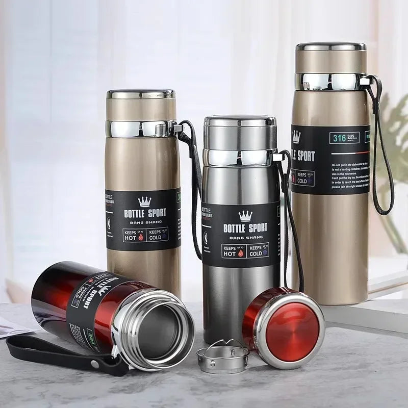 Stainless Steel Thermal Water Bottle – Keeps Drinks Hot or Cold
