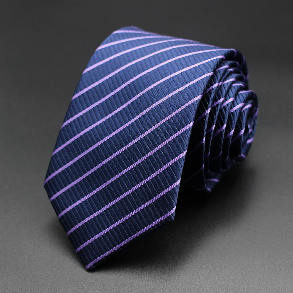 Tie Gravatas Fashion Wholesale Woven Striped Necktie Wedding Accessories Blue Man Fit Group Party Office Neck Ties