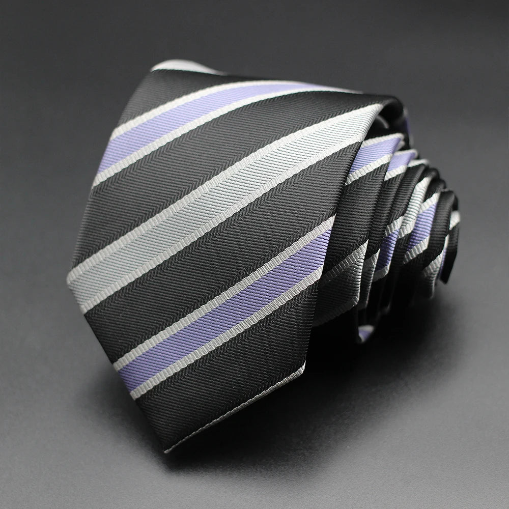 Tie Gravatas Fashion Wholesale Woven Striped Necktie Wedding Accessories Blue Man Fit Group Party Office Neck Ties