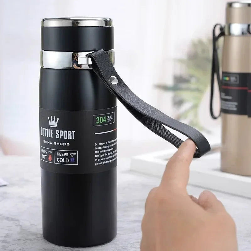 Stainless Steel Thermal Water Bottle – Keeps Drinks Hot or Cold