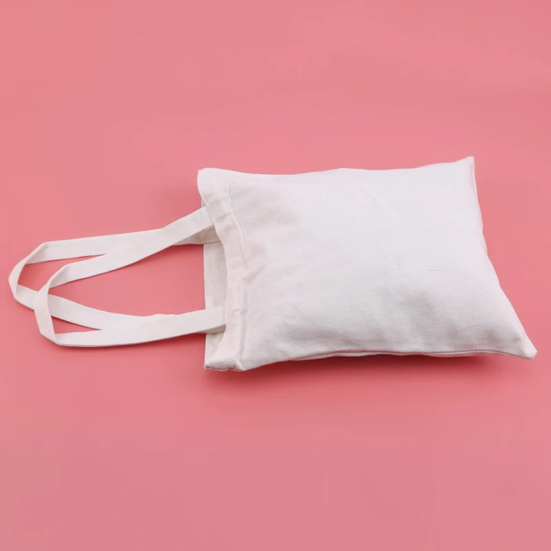 Foldable Canvas Tote Bag – Reusable Shoulder Bag for Women & Girls