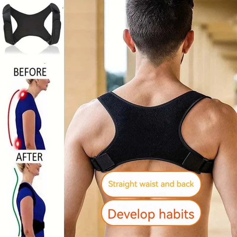 Posture Support Belt – Lightweight Back Brace for Sitting & Standing