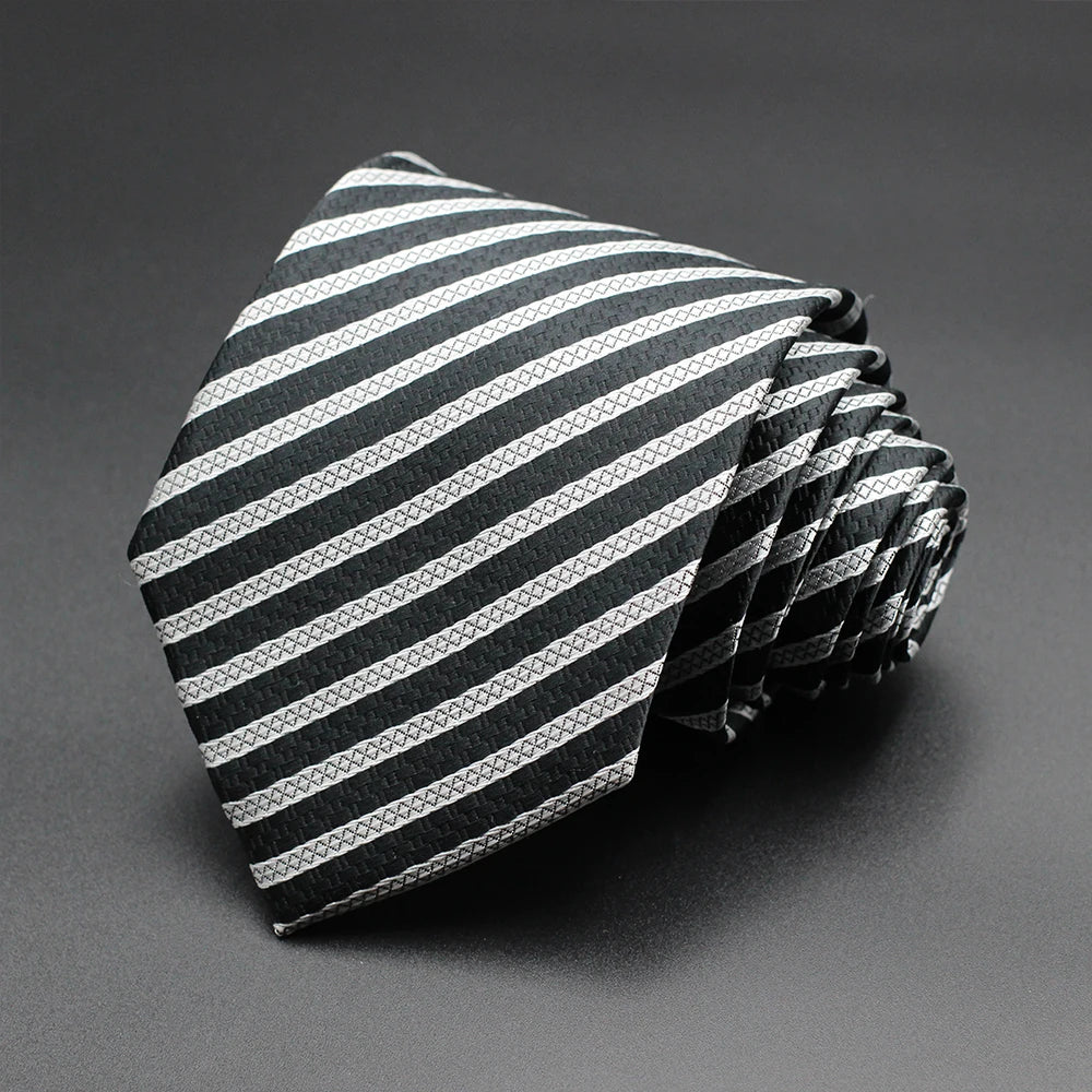 Tie Gravatas Fashion Wholesale Woven Striped Necktie Wedding Accessories Blue Man Fit Group Party Office Neck Ties