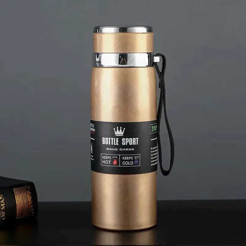 Stainless Steel Thermal Water Bottle – Keeps Drinks Hot or Cold