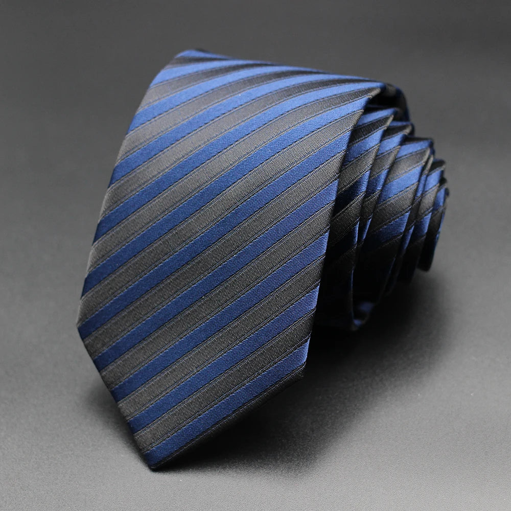 Tie Gravatas Fashion Wholesale Woven Striped Necktie Wedding Accessories Blue Man Fit Group Party Office Neck Ties