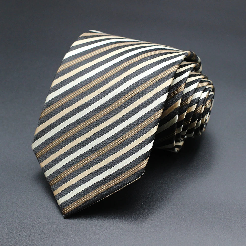 Tie Gravatas Fashion Wholesale Woven Striped Necktie Wedding Accessories Blue Man Fit Group Party Office Neck Ties