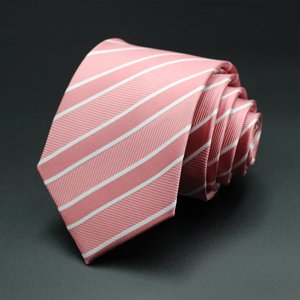 Tie Gravatas Fashion Wholesale Woven Striped Necktie Wedding Accessories Blue Man Fit Group Party Office Neck Ties