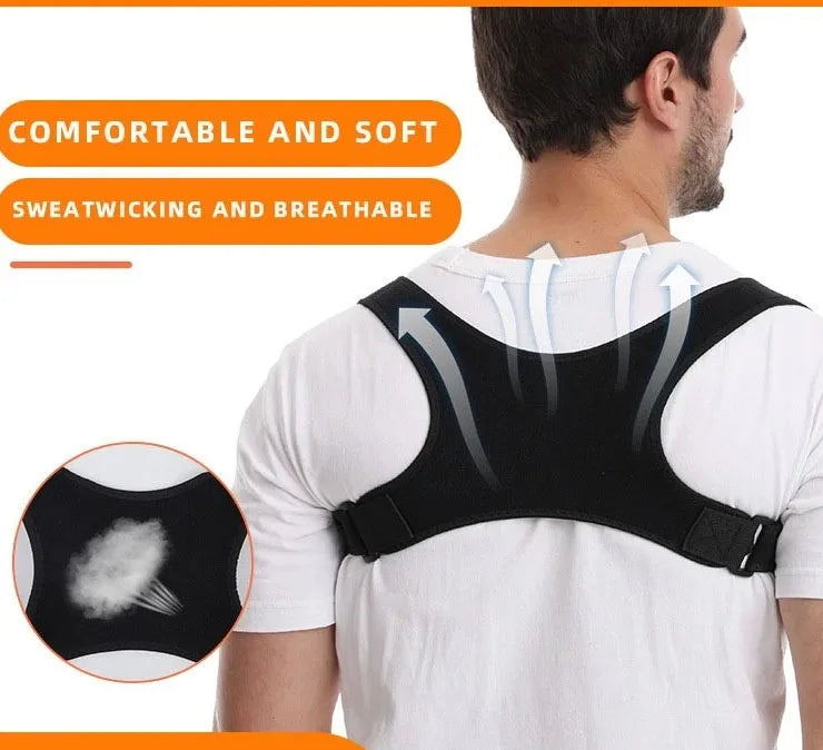 Posture Support Belt – Lightweight Back Brace for Sitting & Standing
