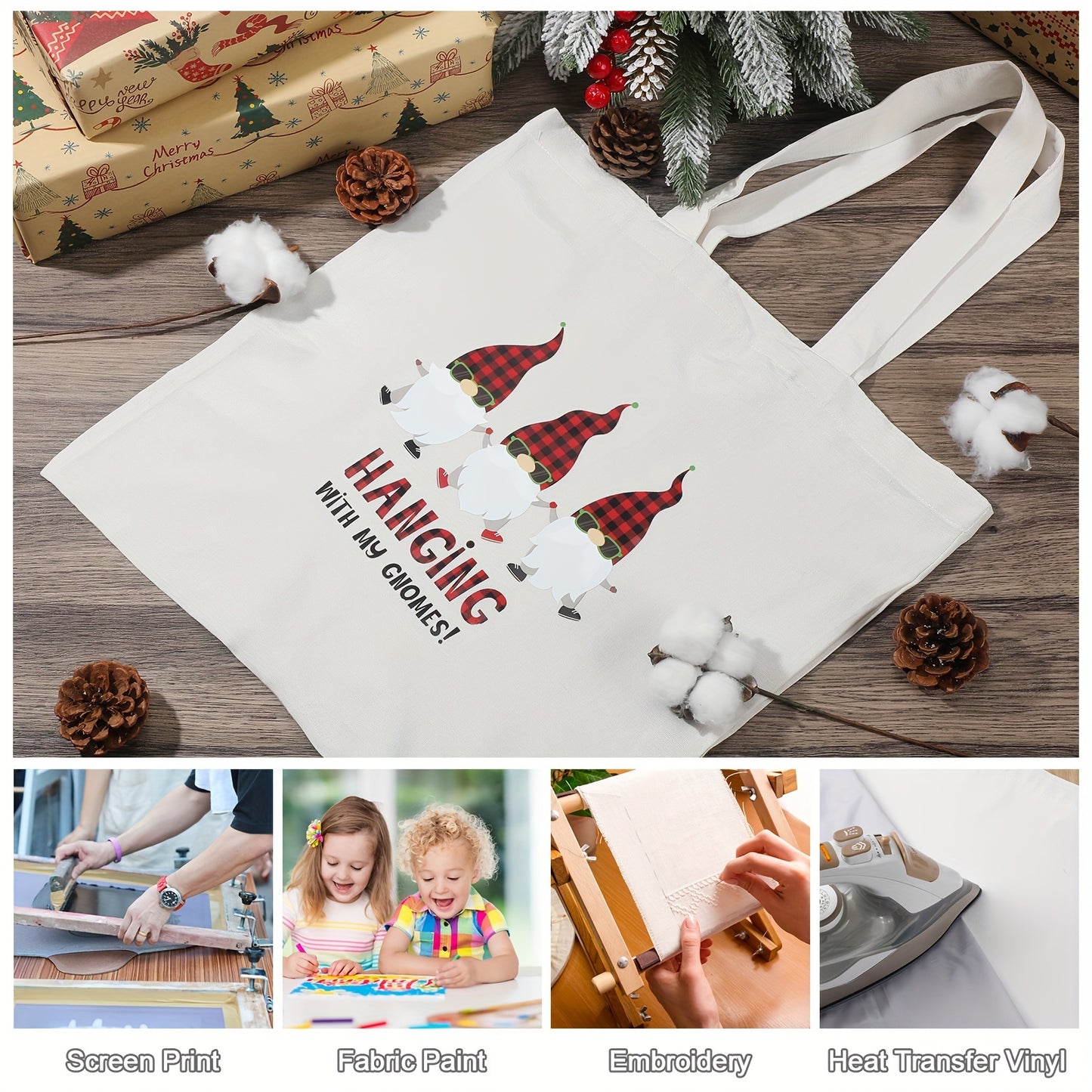 60 Reusable Canvas Tote Bags – Ideal for DIY Crafts, Gifts & Shopping